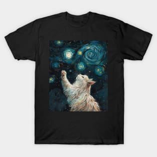 Cat Starry Night Drama T-Shirt
